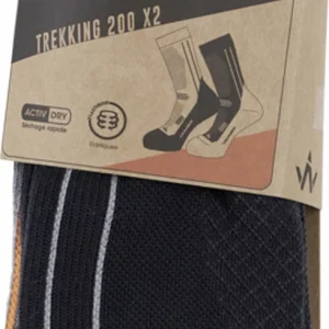 Vente flash 🔔 CHAUSSETTES HAUTES Randonnée Homme WANABEE TREKKING 200 X2 😉 commentaire favorable 9