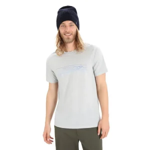 Promotio de vente Top 10 🌟 Icebreaker Tech Lite II SS Tee Ski Stripes – T-shirt en laine mérinos homme ✔️ 21