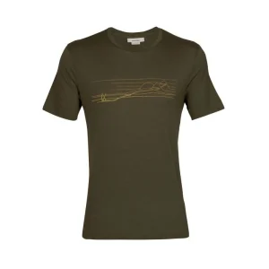 Promotio de vente Top 10 🌟 Icebreaker Tech Lite II SS Tee Ski Stripes – T-shirt en laine mérinos homme ✔️ 19