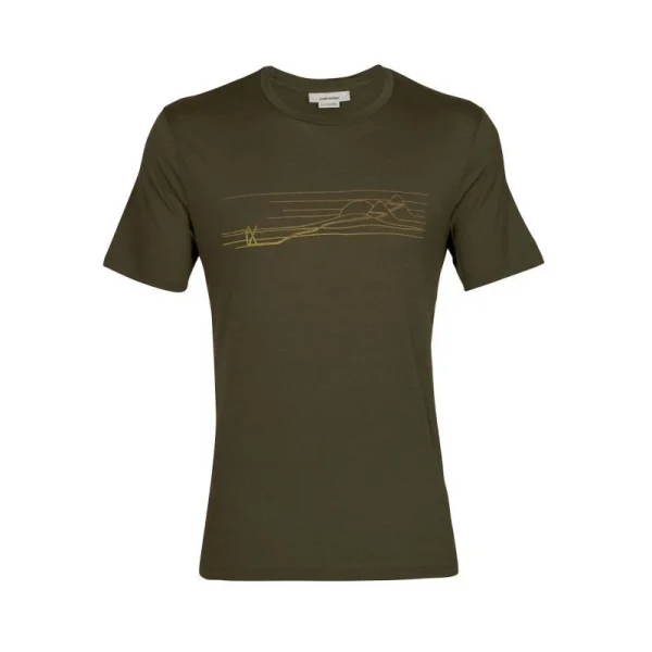 Promotio de vente Top 10 🌟 Icebreaker Tech Lite II SS Tee Ski Stripes – T-shirt en laine mérinos homme ✔️ 7