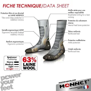 boutique Promo 🧨 Monnet Trek Extra Light – Chaussettes randonnée 🎉 8