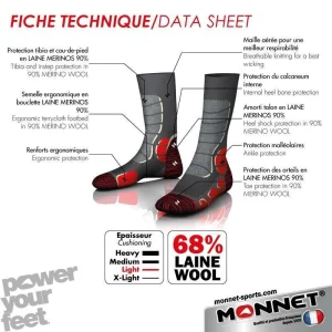 mode Offres 🤩 Monnet Trek Light – Chaussettes randonnée 🎁 7