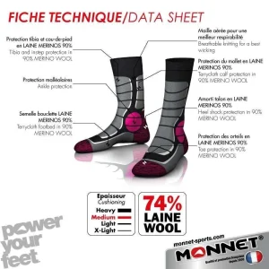 en france Top 10 😀 Monnet Trek Medium – Chaussettes randonnée 🧨 7