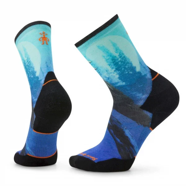 Coupon ⭐ Smartwool Athlete Edition Run Raven Print Crew – Chaussettes running 🔥 belle 3